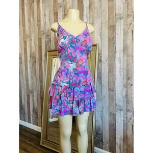 Beautiful trendy floral print strappy dress